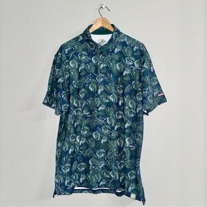RSVLTS Jurassic Park All Day Golf Polo Men Size Large Clever Girl Aloha Dinosaur